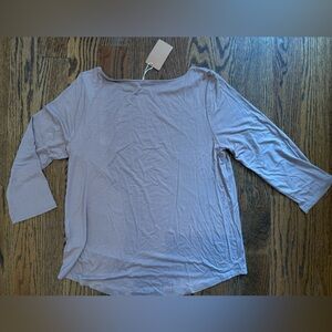 Green Envelope 3/4 length beige top